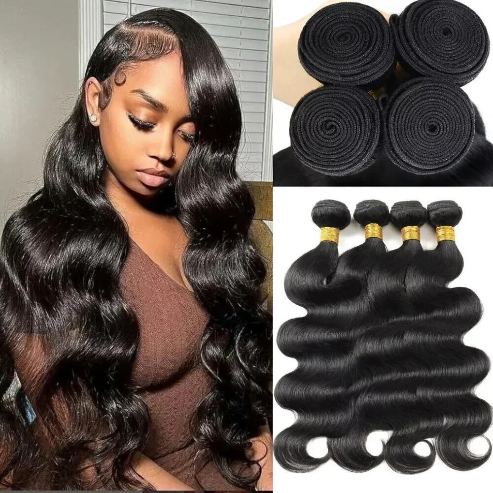12A Human Hair Bundles 14-20 Inch Body Wave, 100% Unprocessed Brazilian Virgin W